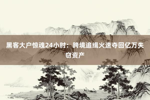 黑客大户惊魂24小时：跨境追缉火速夺回亿万失窃资产